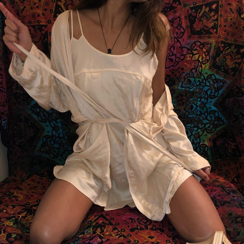 Victoria Secret Silk Robe Set